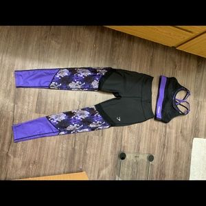 Gymshark leggings and matching bra.